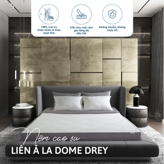 Nệm cao su Liên Á La Dome Grey