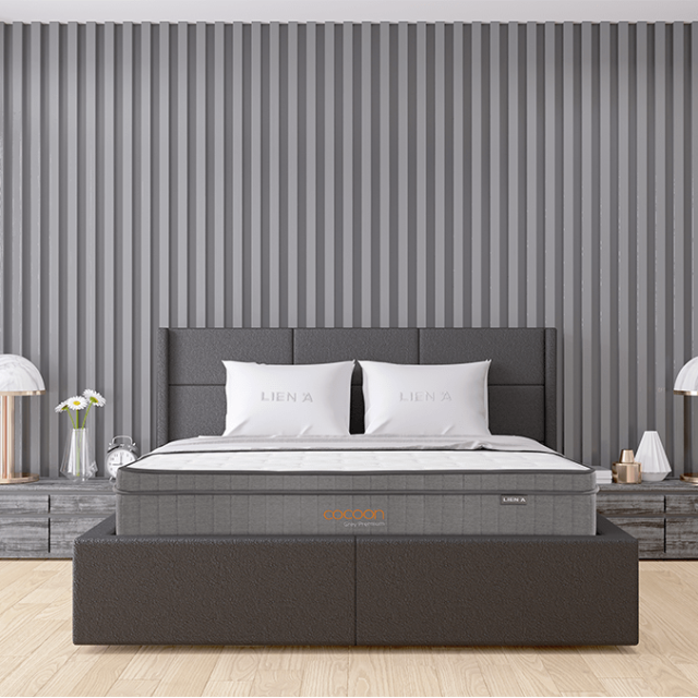 Nệm lò xo túi Cocoon Grey Premium