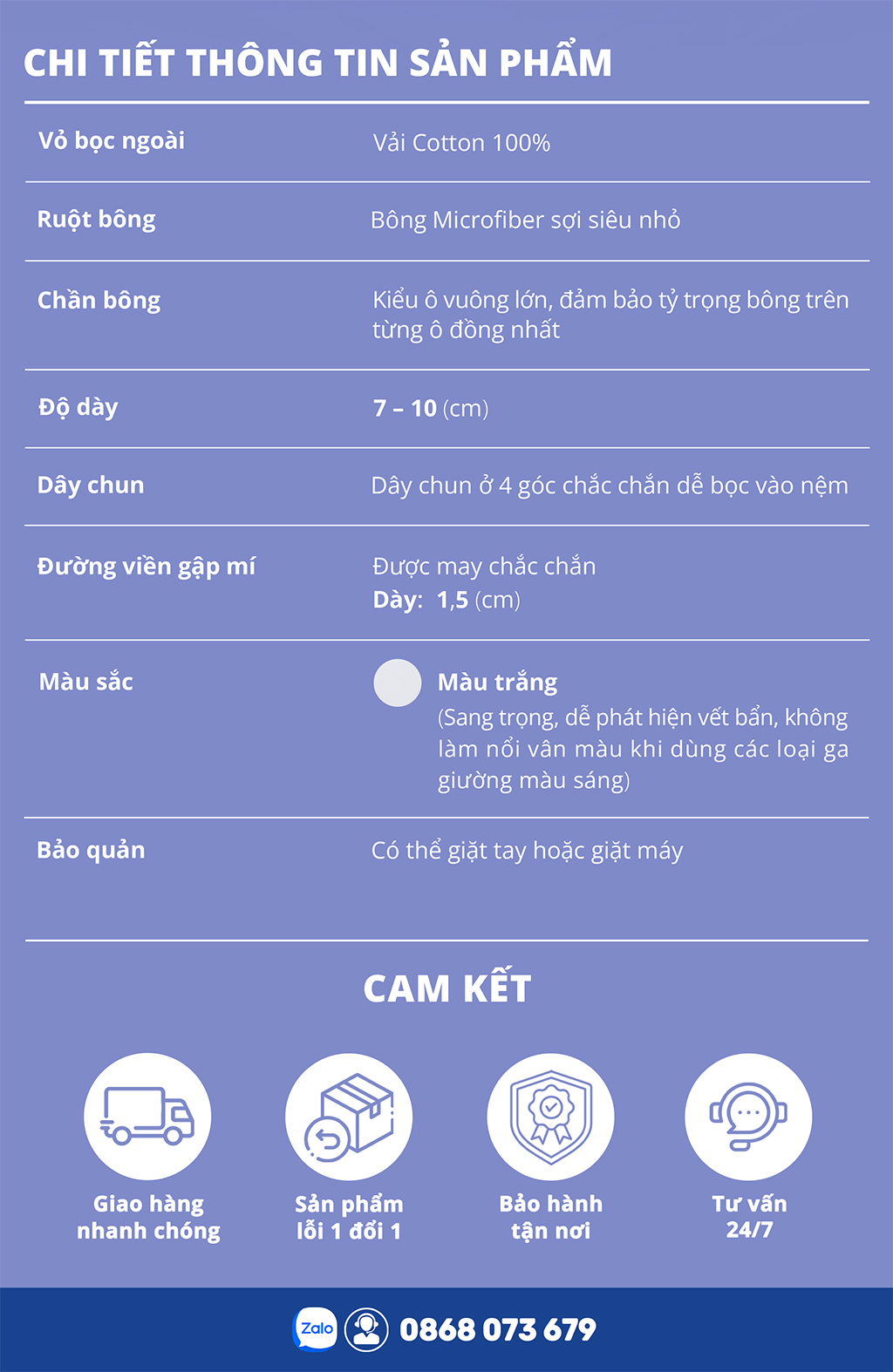 Nệm Topper khách sạn 5 sao