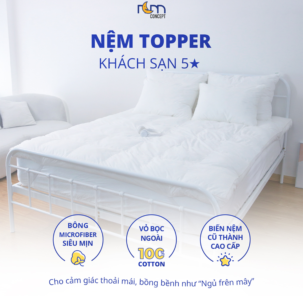 Nệm Topper khách sạn 5 sao