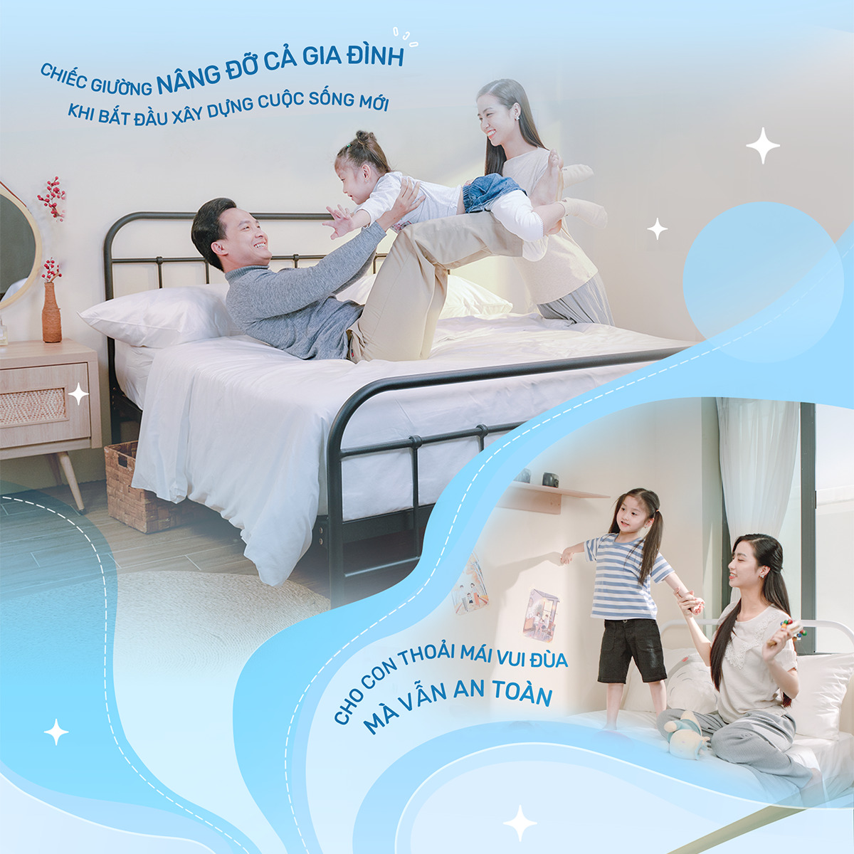 Giường sắt lắp ráp Willow