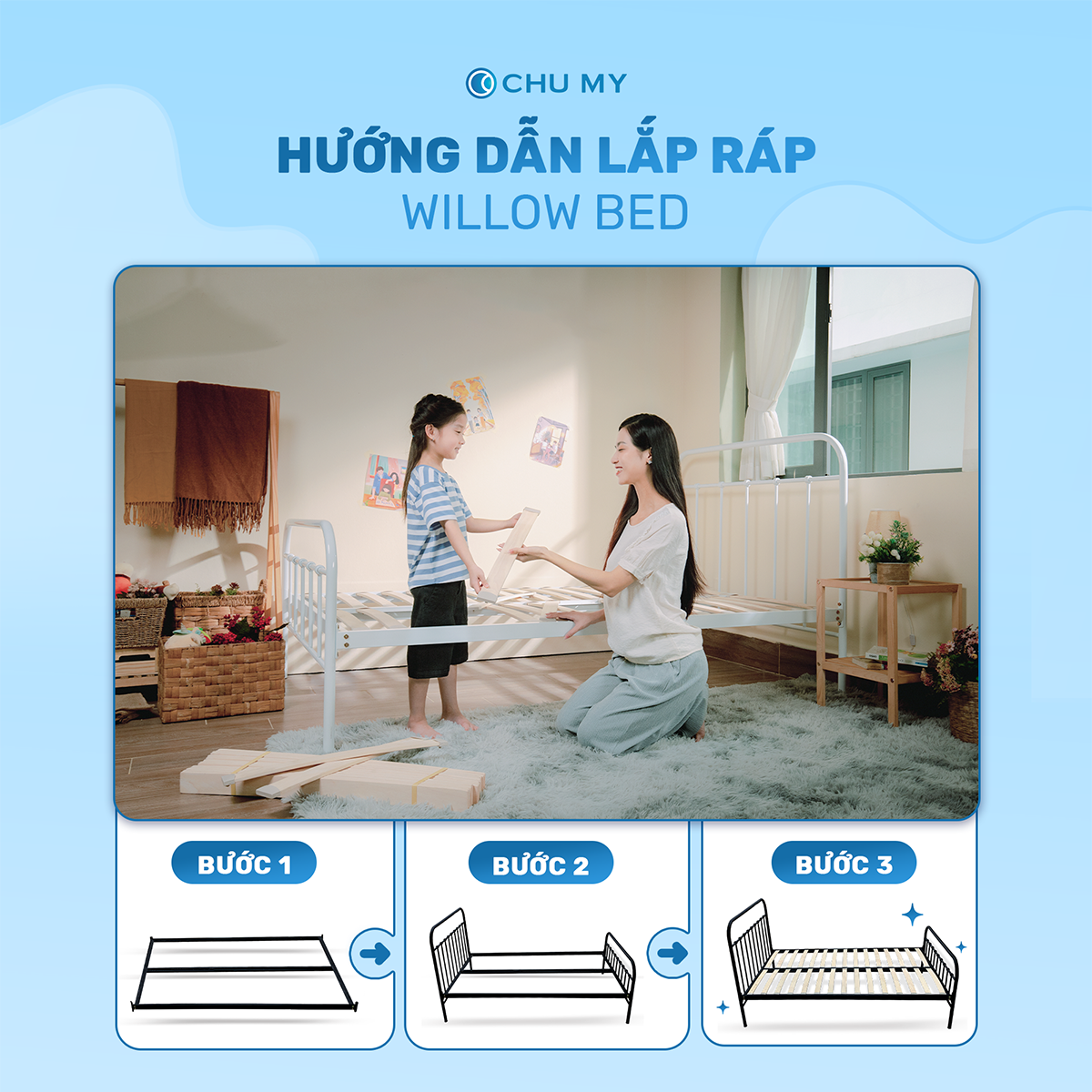 Hướng dẫn lắp ráp Willow Bed