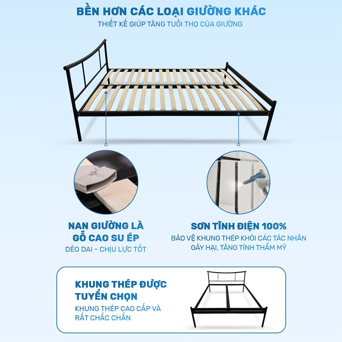 Giường sắt lắp ráp Tokyo