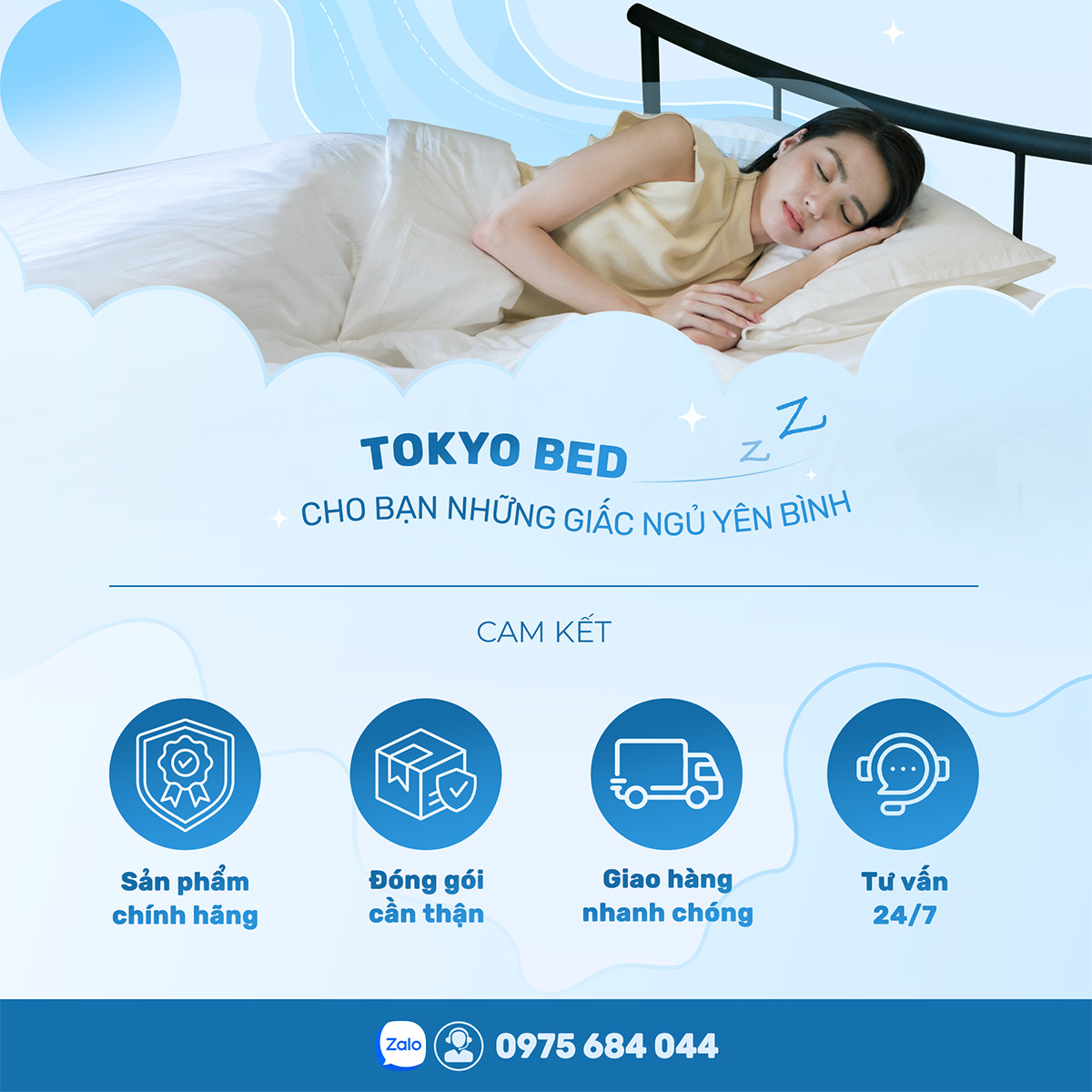 Giường sắt lắp ráp Tokyo