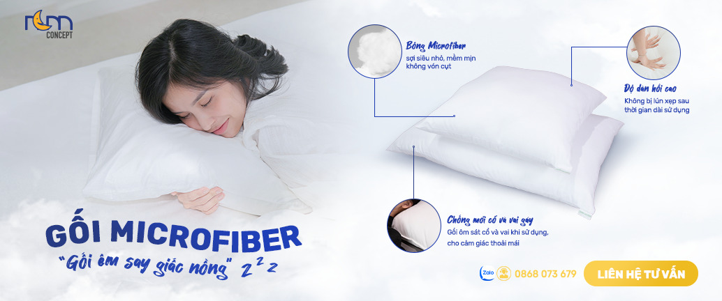 Gối khách sạn Microfiber