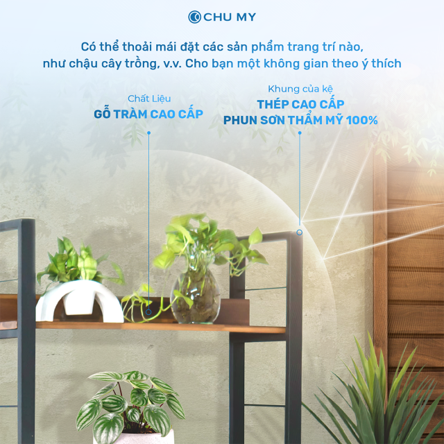 Kệ gỗ trang trí 5 tầng