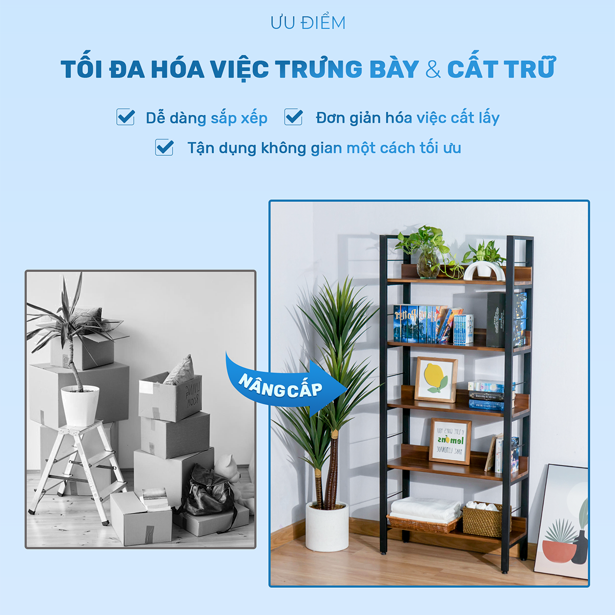 Kệ trang trí 5 tầng