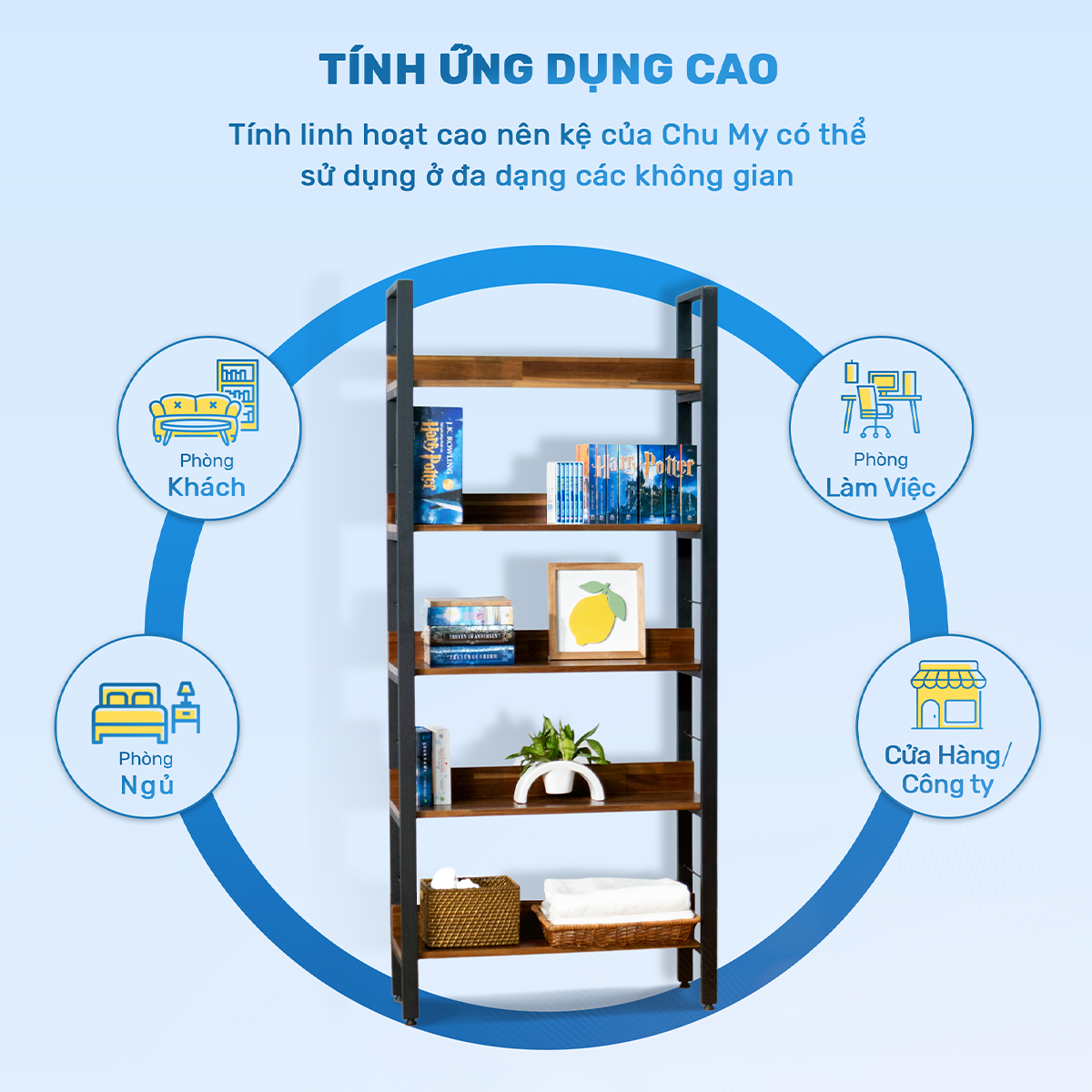 Kệ trang trí 5 tầng