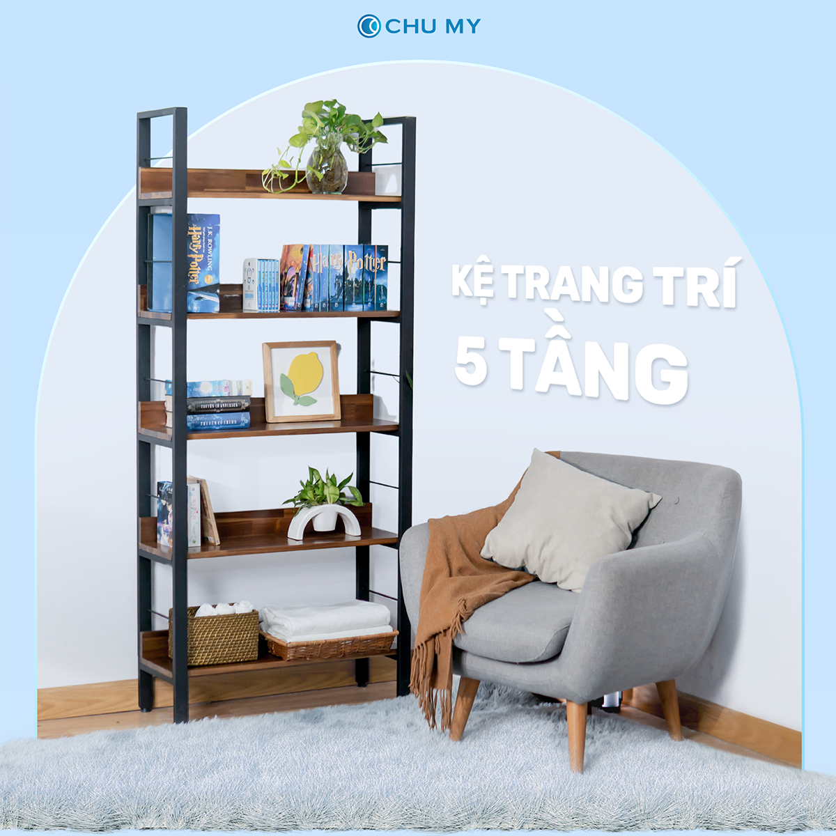 Kệ trang trí 5 tầng